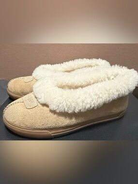 UGG Australia Rylan Skimmer Slippers Tan Size 7 Leather Genuine Sheepskin Womens